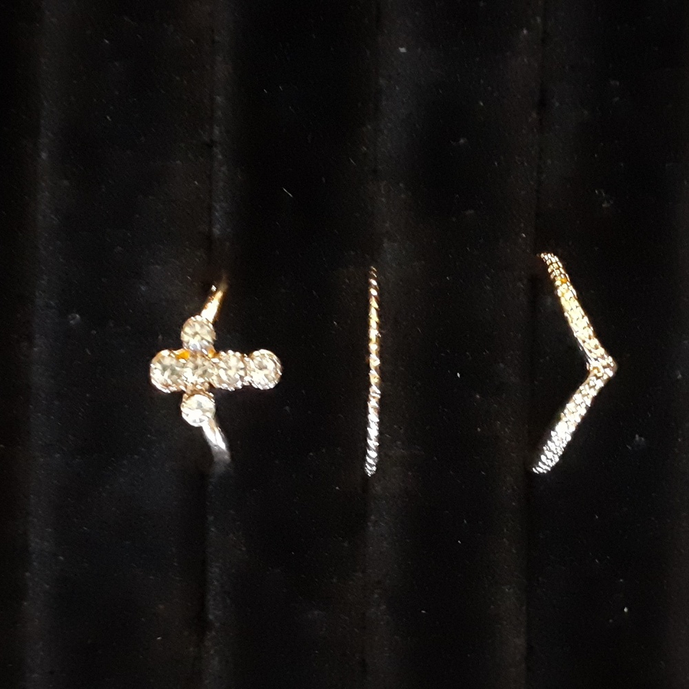 3 Piece Cross Stacking Ring Set